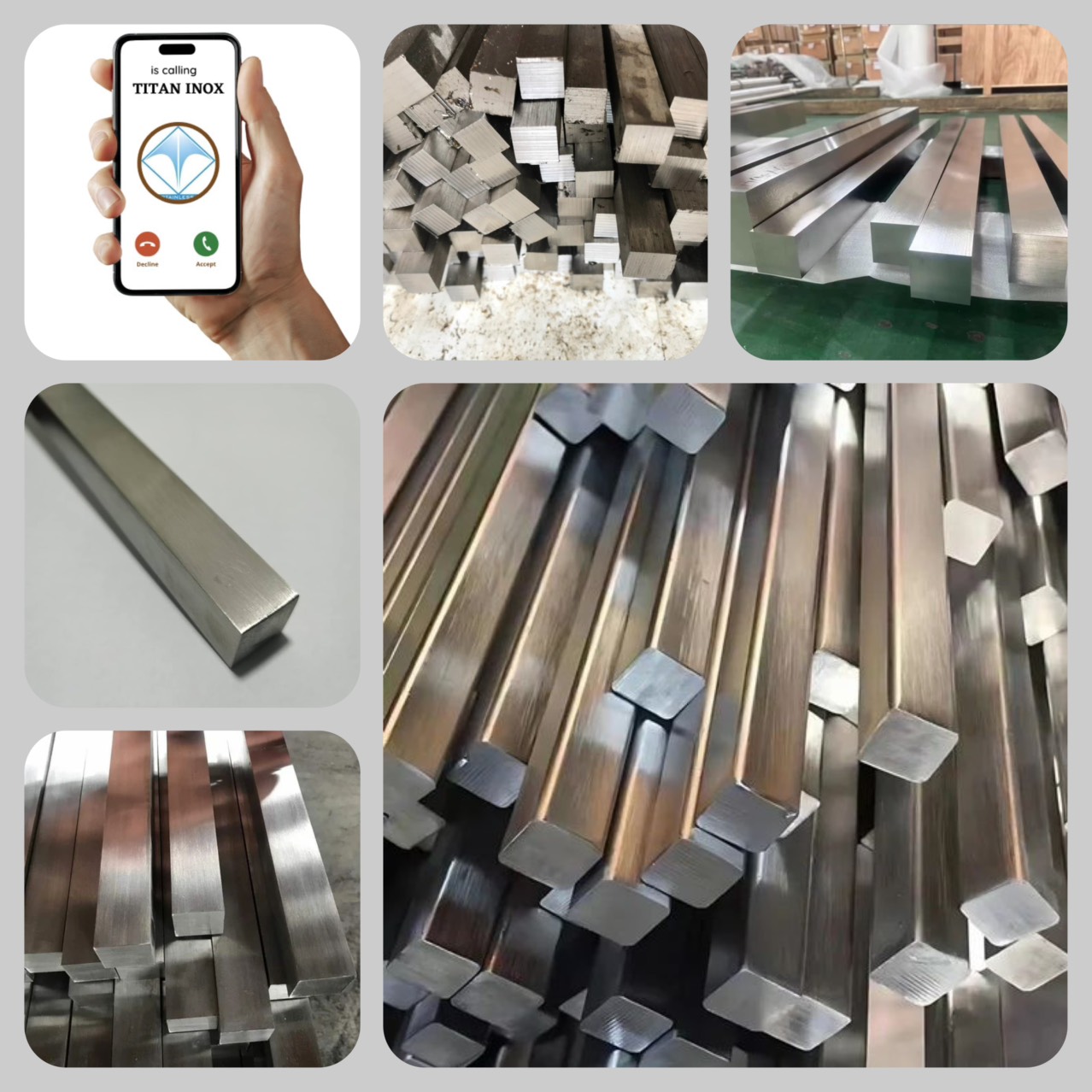 Inox/Titanium hộp vuông - Công Ty TNHH Một Thành Viên Vật Liệu Titan